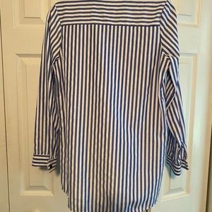 Navy and white stripped